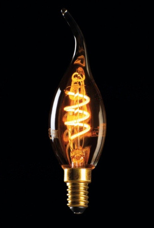Żarówka dekoracyjna LED spirala E14 2,5W płomyk bardzo ciepła 1800K