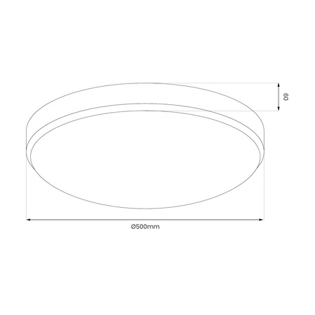 Plafon MAYA Chrome 36W LED Ø500