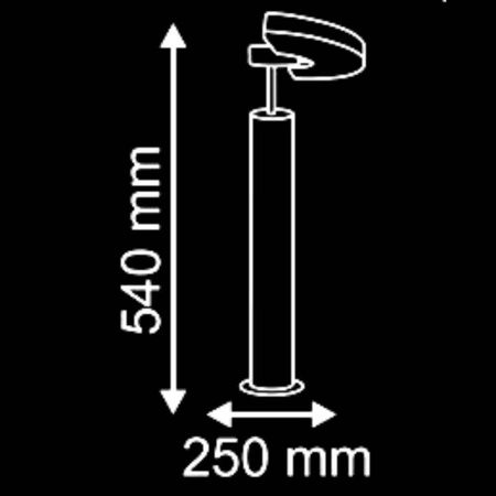Lampa zewnętrzna LED MODENA 54cm średnia czarna 6500K
