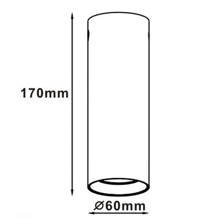 Manacor oczko czarne z białym ringiem 17 cm LP-232/1D - 170 BK/WH
