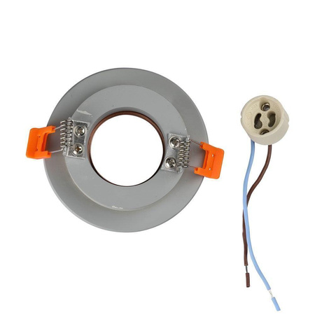 Oczko V-TAC GIPS BETON GU10 Okrągłe Wpuszczane Szary/Różowe Złoto VT-862-MGRD 5 Lat Gwarancji