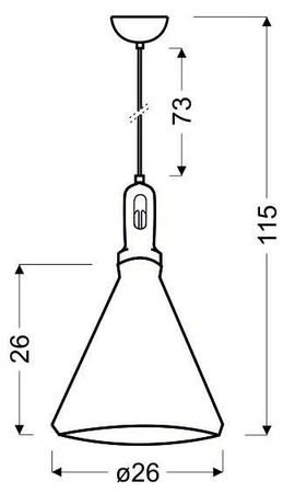 Robinson lampa wisząca 26 1X60W E27 czarno-czarny 31-10421