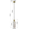 Lampa wisząca Tirana 1xE27 biała LP-945/1P WH