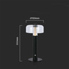Lampka Biurkowa Nocna V-TAC 1W LED 30cm Ładowanie USB Ściemnianie Czarna VT-1049 3000K 100lm