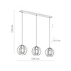 Lampa wisząca JAULA 3xE27