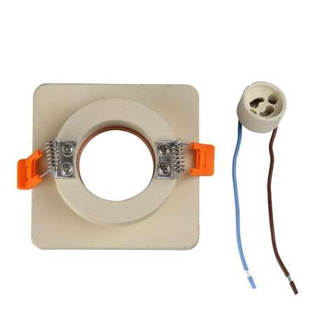 Oczko V-TAC GIPS BETON GU10 Kwadrat Wpuszczane Białe/Różowe Złoto VT-862-MRR 5 Lat Gwarancji