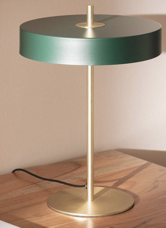 Metalowa Lampa Stołowa nocna 3,6W LED 3000K Korkor zielona - złota