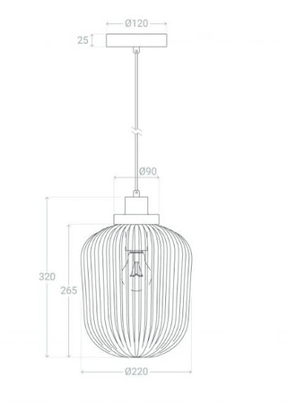 Lampa Wisząca z Metalu i Szkła Windsor 1xE27