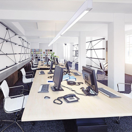 Oprawa V-TAC LED Linear SAMSUNG CHIP 60W Góra Dół Do łączenia Zwieszana Srebrna 120cm VT-7-60-S 4000K 6000lm 5 Lat Gwarancji