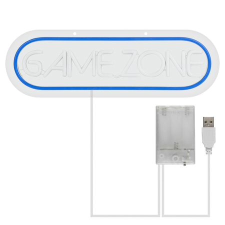 Dekoracja świetlna Neon LED "game zone", 42,5 x 13,7 cm