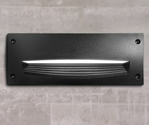 Oprawa elewacyjna ścienna LETI 300-HS wpuszczana czarna Y E27