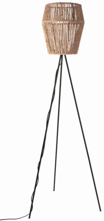 Lampa podłogowa NEPTUN trójnóg klosz pleciony naturalny