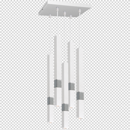 Lampa wisząca CASTRO WHITE / CHROME 5xG9