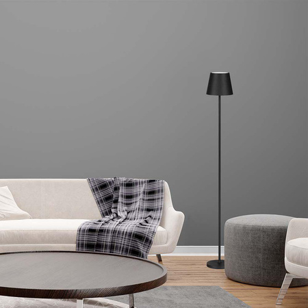 Lampa Podłogowa V-TAC 4W LED Czarna IP54 Ładowalna VT-7544 3000K 300lm