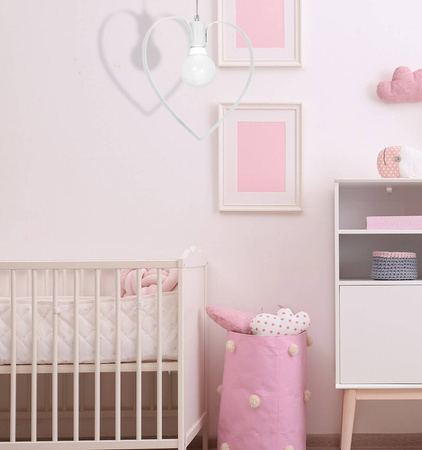Lampa wisząca AMORE WHITE metalowa 1xE27 biała