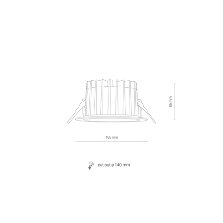 Nowodvorski Lampa podtynkowa biała CL KEA LED 30W 4000K IP44