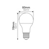 Żarówka LED A60 E27 12W kulka zimna 6500K biała