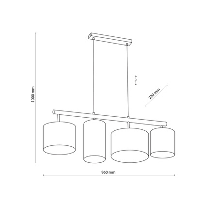Lampa wisząca DEVA NATURE 4xE27