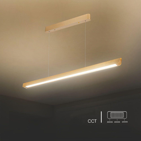 Oprawa V-TAC LED Linear SAMSUNG CHIP LIFUD Driver 36W 100st CCT Zwieszana 120cm Złoty MAT VT-7-35 3000K-4000K-6400K 2880lm 5 Lat Gwarancji