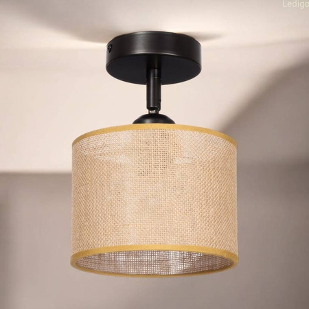 Lampa sufitowa regulowana juta abażur Natural boho 1xE27