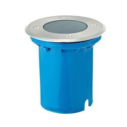 Oprawa najazdowa okrągła  1 x GU10 srebrna stal nierdzewna