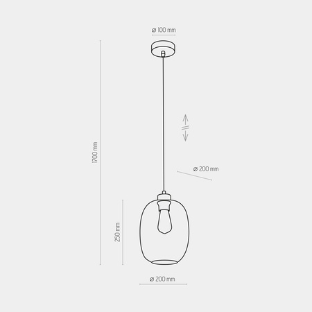 Lampa wisząca ELIO Transparent 1xE27 250