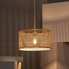 Naturalna lampa wisząca rattanowa E27 Boho Mampa