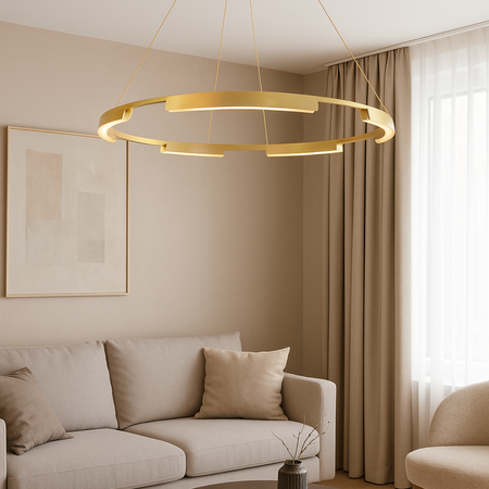 Light prestige Tura 1 wisząca 80cm złota LP-9786/1P 80cm GD