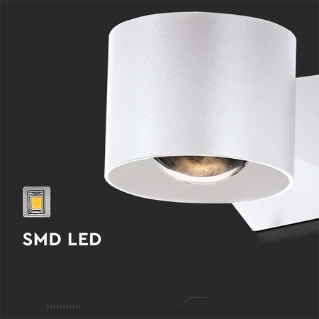 Oprawa Ścienna V-TAC 5W Kinkiet Góra Dół Biały IP65 VT-1179 4000K 500lm