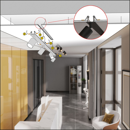 Tk Lighting NEX BLACK lampa sufiotwa 4XGU10
