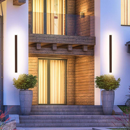 Oprawa Ścienna Elewacyjna kinkiet LED L 17W IP65 Brąz Corten 63cm VT-11117-C 4000K 2330lm