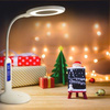 Lampka biurkowa led 7W biała na biurko zegar termometr kalendarz
