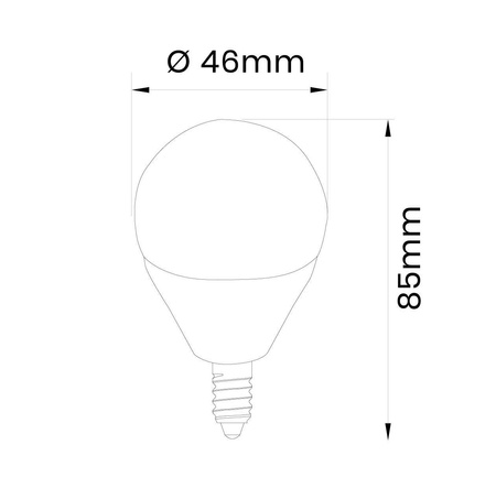 Żarówka LED G45 E14 6W KULKA neutralna 4000K 