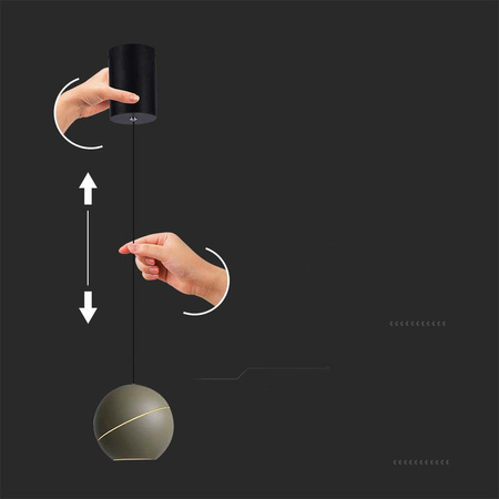 Oprawa Zwieszana V-TAC LED 8,5W 150cm Regulowana Złoty Szampański VT-7797 3000K 850lm