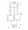 Legno lampa wisząca talerz 15 3x40w e27 Abażur orzechowy 33-18342