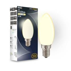Żarówka FILAMENT LED milky C37 świeca E14 6W 540lm 3000K