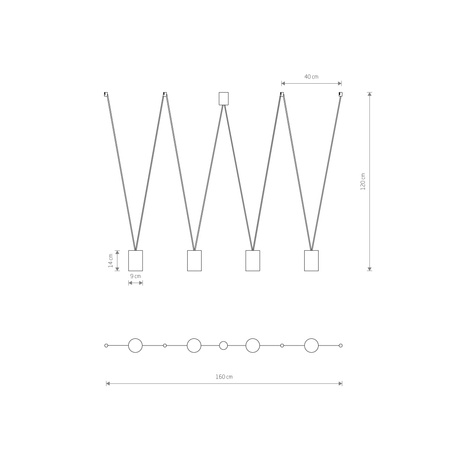 Nowodvorski Lampa wisząca czarno złota MORE TONE 