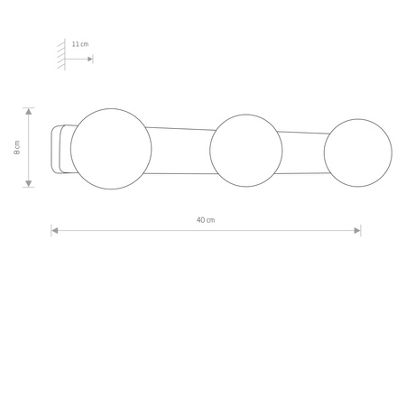 Nowodvorski Kinkiet biały chrom BRAZOS