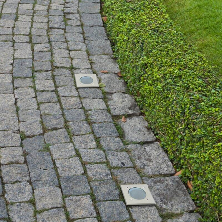 Lampa zewnętrzna najazdowa COMETA SG700Q 1xGU10 kwadrat satyna