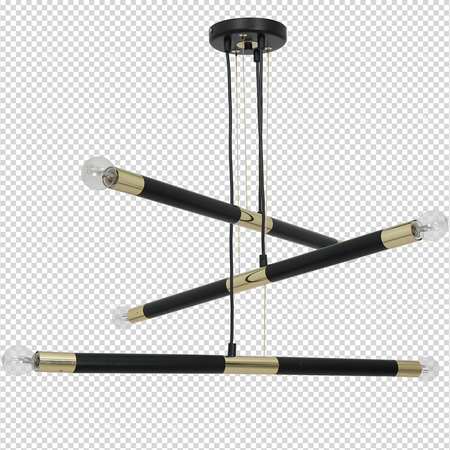 Lampa wisząca BASTONE BLACK / GOLD 6xE14