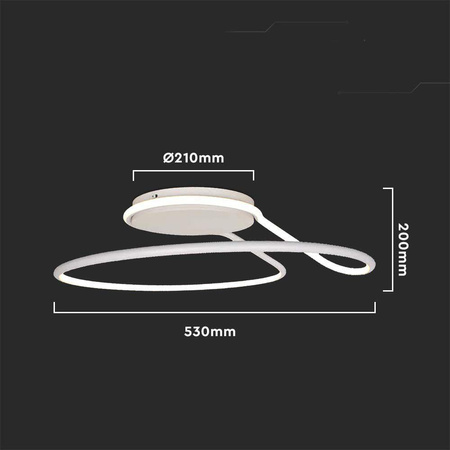 Oprawa Sufitowa V-TAC 54W LED TRIAC Biała VT-7762 4000K 5330lm