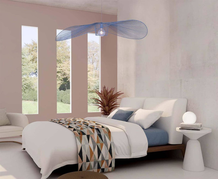 Stylowa, dekoracyjna, niebieska lampa wisząca KP-21 z serii KAPELUSZ