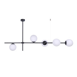 Okazała lampa sufitowa z pięcioma matowymi kloszami K-4738 serii VUELTA
