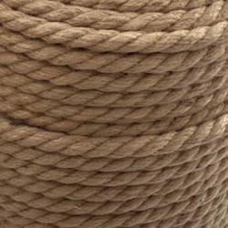 Lina jutowa naturalna 3x0,75 przewód w oplocie 1m