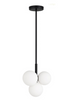 Lampa wisząca czarnaMilano Bubbles mleczne kule 4xE14