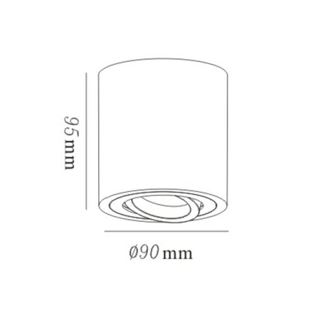 Tulon oprawa natynkowa czarna LP-5441/1SM BK