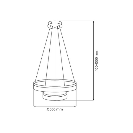 Lampa wisząca GALA GOLD 54W LED