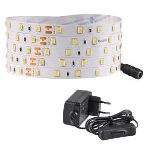 Zestaw: taśma LED 24V 2m IP20 4000K zasilacz, włącznik ON/OFF