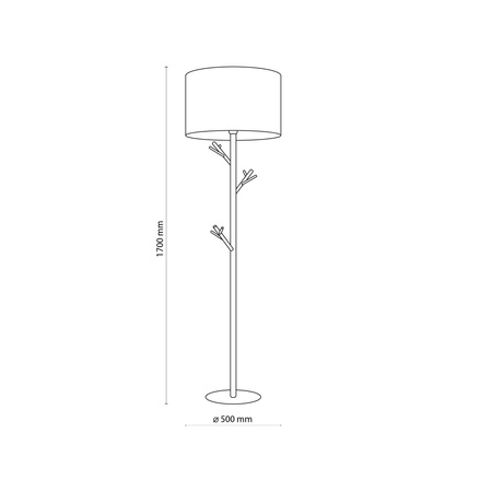 Lampa podłogowa ALBERO Linen 1xE27