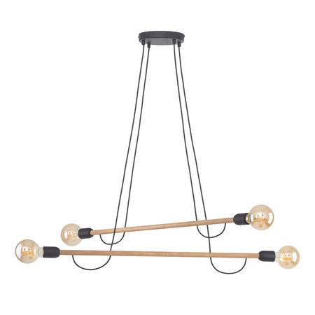 Lampa wisząca HELIX WOOD 4xE27
